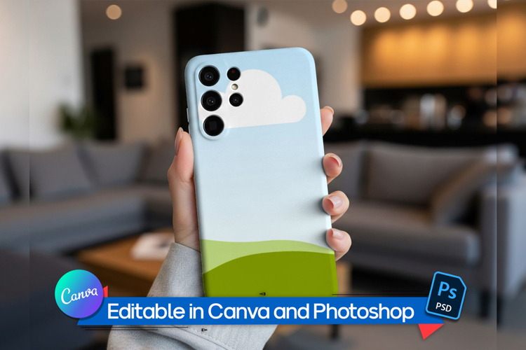 Samsung Galaxy S24 Ultra Case Mockup Editable