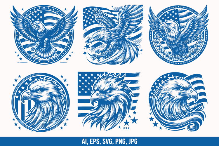 Patriotic Eagle Svg Image 20