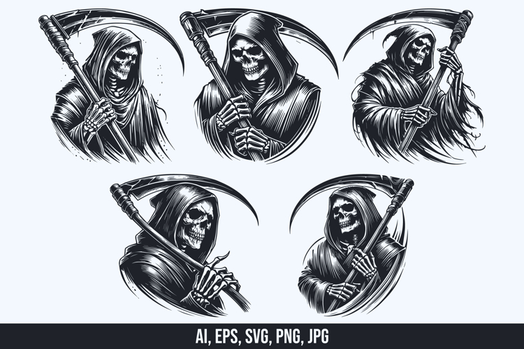 Grim Reaper SVG Design Bundle