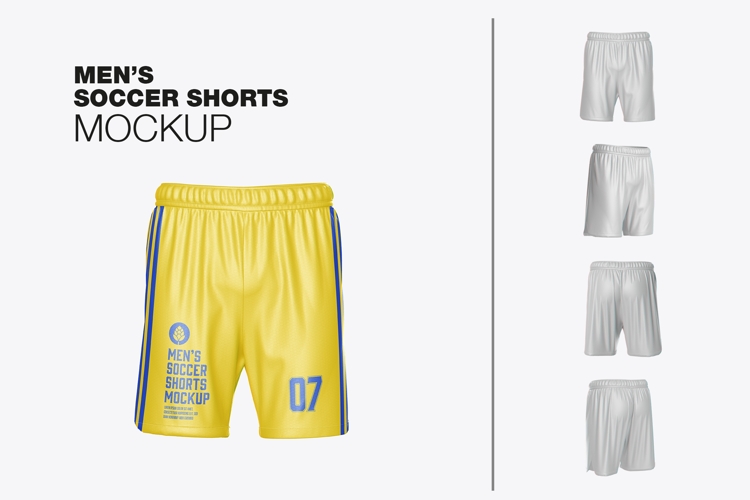 Soccer Men’s Sports Shorts Mockup