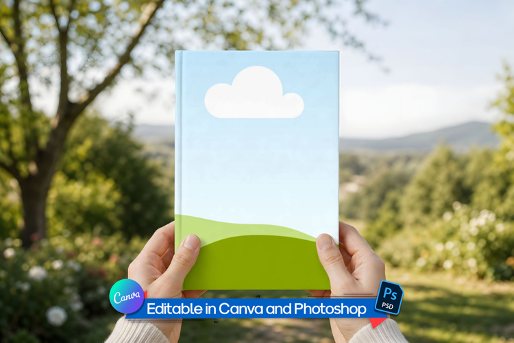 6x9 hardcover book mockup