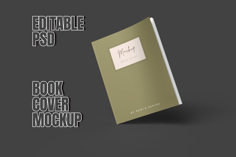 8.5 X 11 Book Standing on Edge Mockup