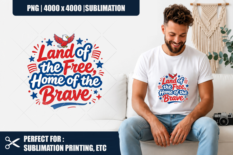 American Independence Day PNG | Patriotic Eagle Sublimation