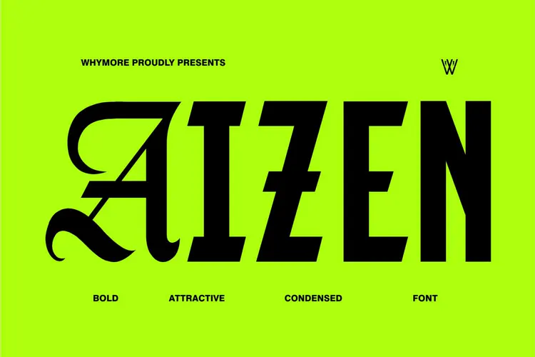 Aizen - Bold Condensed Display Font