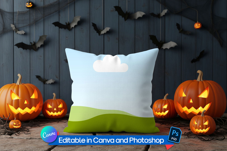 Autumn Pillow Mockup