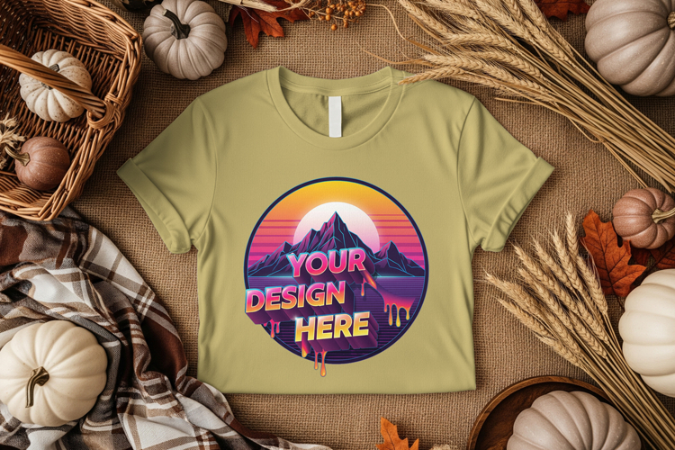 bella canvas 3001 t-shirt mockup