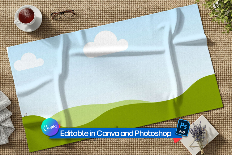 Blanket mockup top view