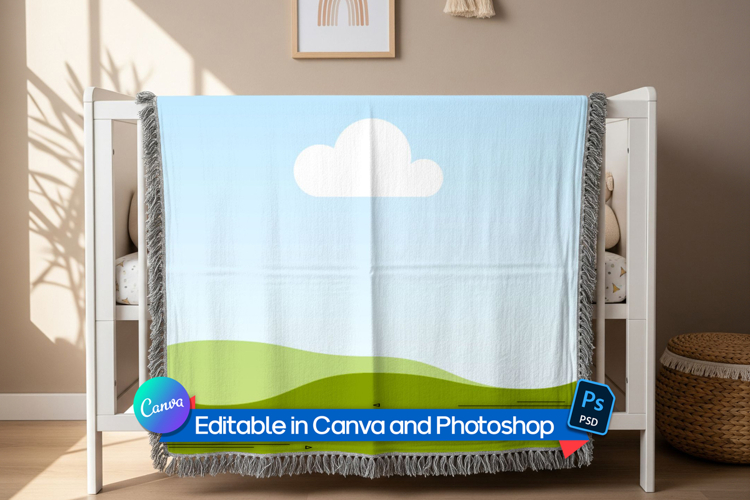 Blanket pattern showcase mockup