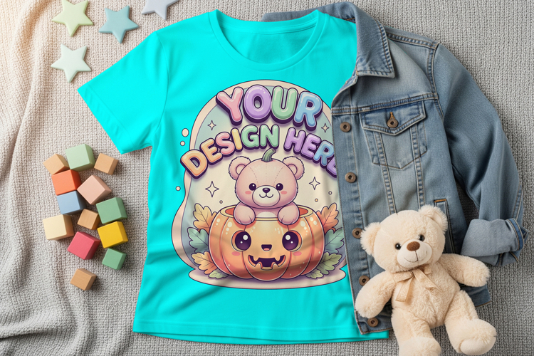 Children clothing T-shirt mockup