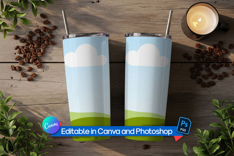 Coffee tumbler mockup