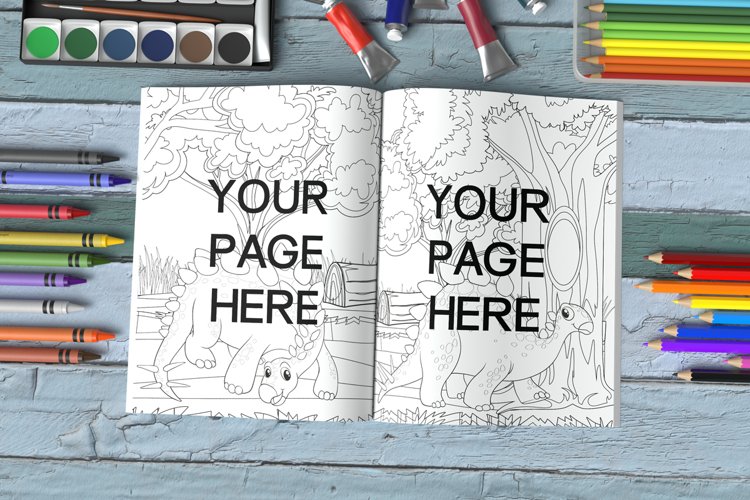 Coloring book mockup for kdp a plus content
