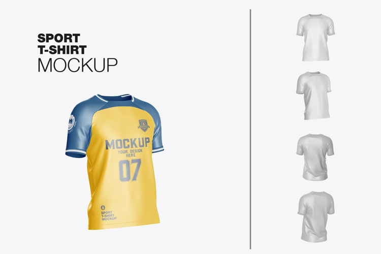 Soccer Men’s Sports T-shirt Mockup