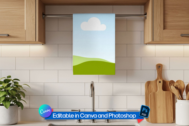 Dish towel mockup