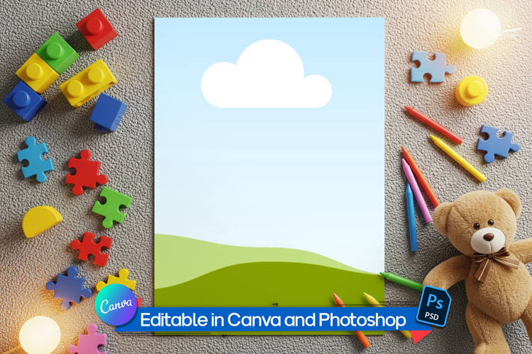 Editable A4 worksheet mockup