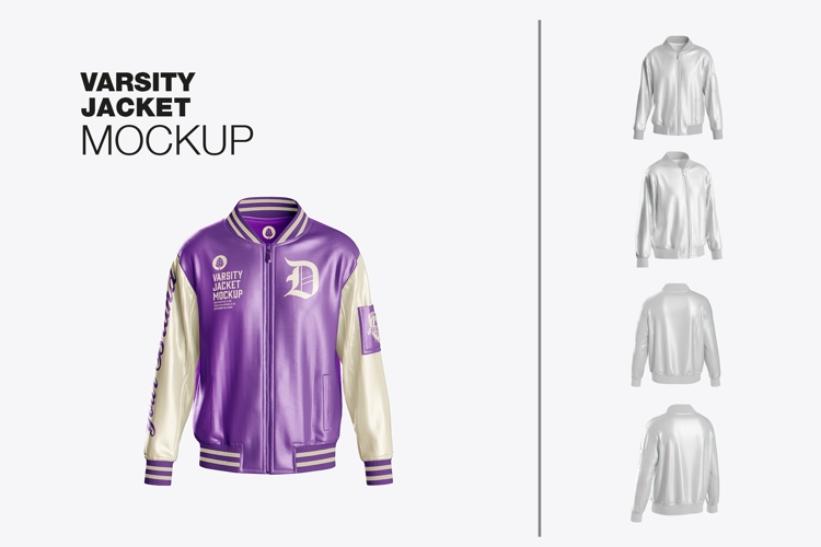 Varsity Jacket Mockup Image 11