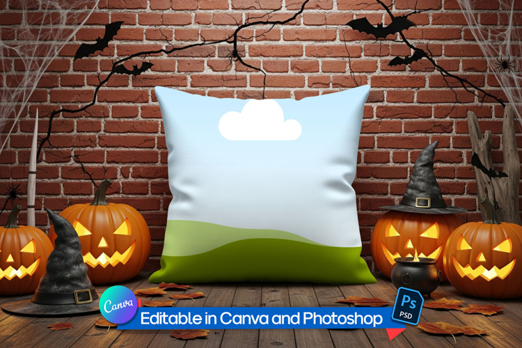 Fall pillow mockup