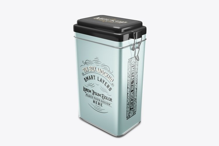 Metallic Tin With Locking Lid example image 1
