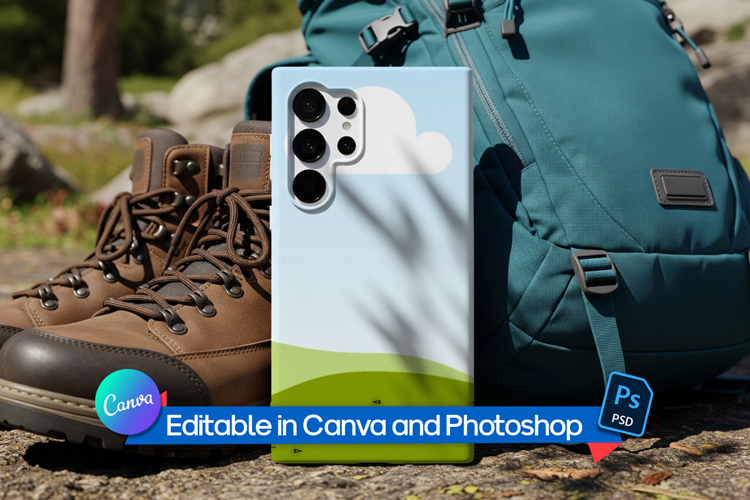 Galaxy s23 ultra case showcase mockup