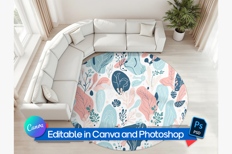 Indoor rug mockup