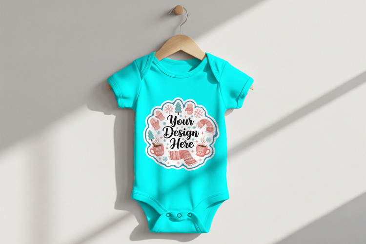Infant bodysuit mockup
