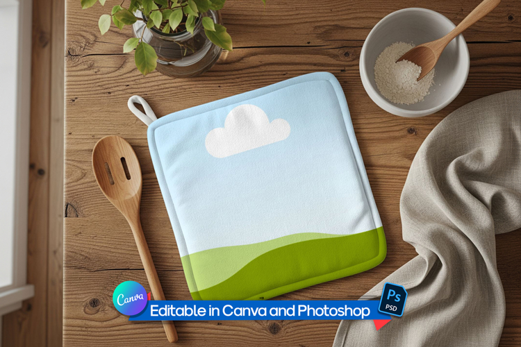 Kitchen hot pad mockup