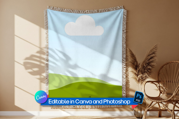 Pattern mockup for blankets and rugs