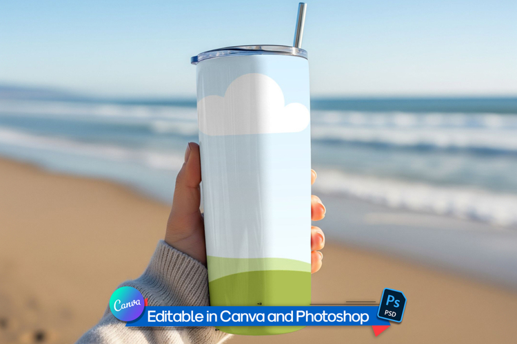 Photorealistic tumbler mockup