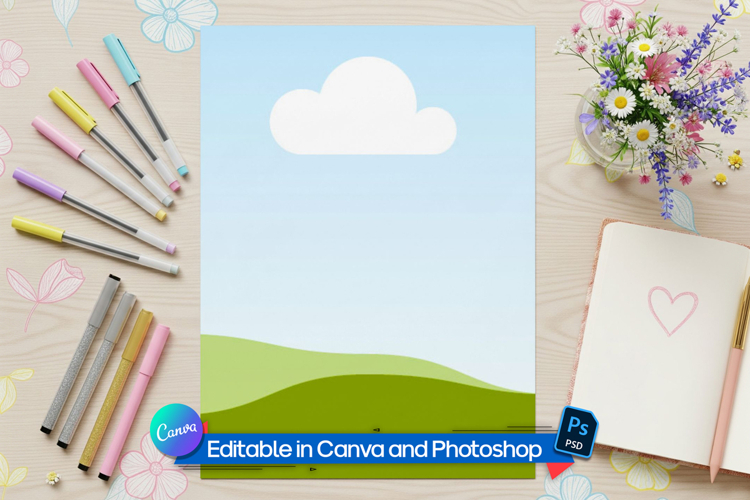 Printable worksheet page mockup