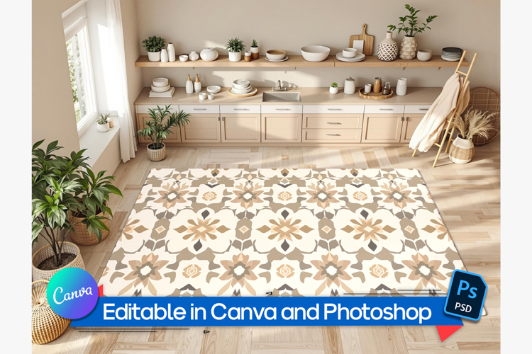 Kitchen Rug Mockup