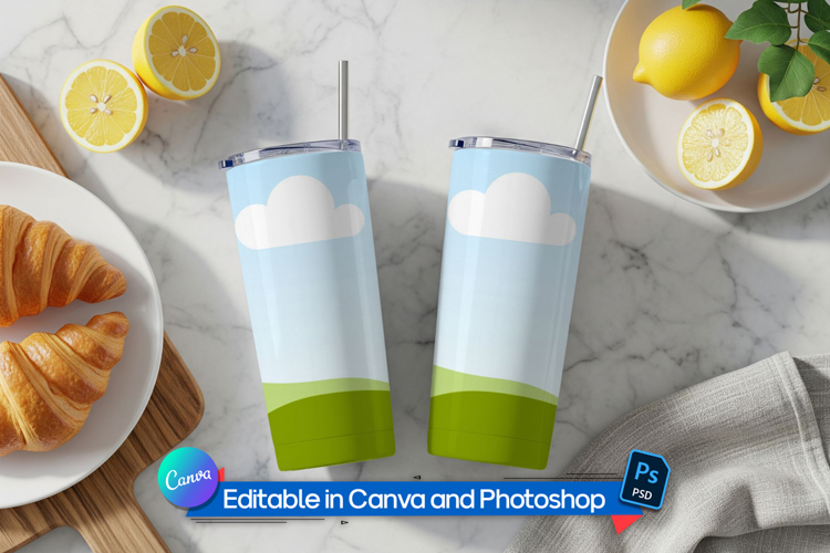 Skinny tumbler mockup