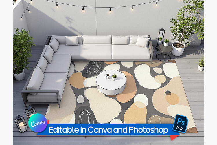 Terrace rug mockup