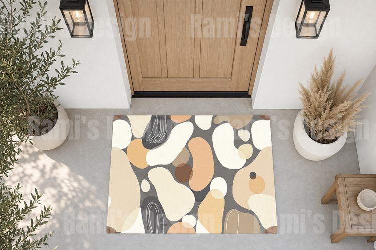 Welcome mat mockup blank