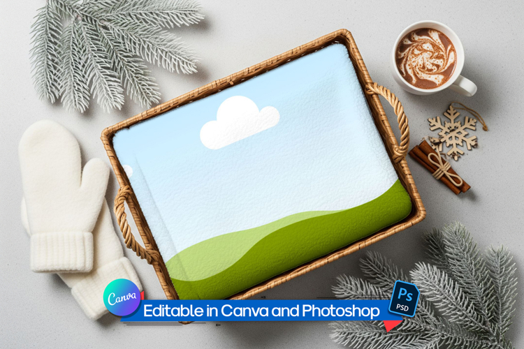 Winter blanket mockup