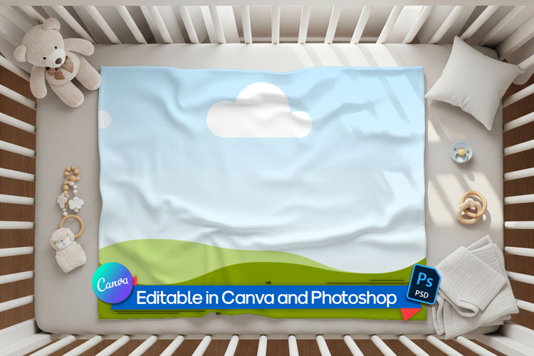Baby bedding mockup