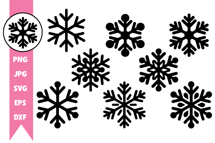 Black Snowflake Svg Image 15