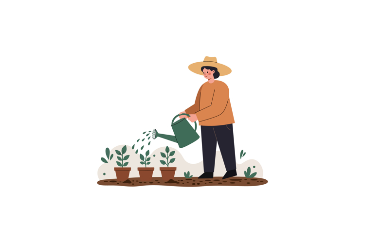 Watering Plants Clipart Image 16