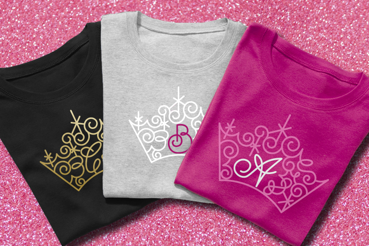 Ornate Magical Tiara Alphabet SVG Set