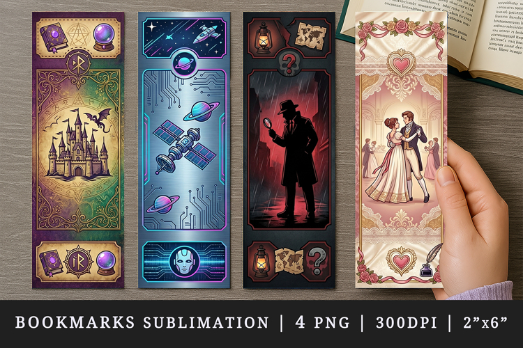 Ticket bookmarks printable sublimation bookmark design