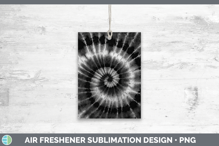 Black Tie Dye Air Freshener Sublimation Design