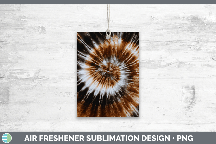 Brown Tie Dye Air Freshener Sublimation Design