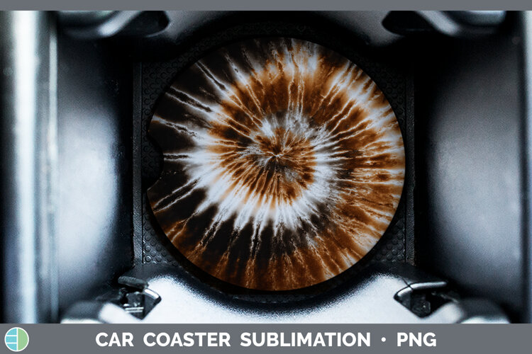 GorgeousTie Dye Car Coaster design.