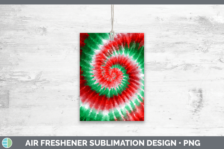 Christmas Tie Dye Air Freshener Sublimation Design