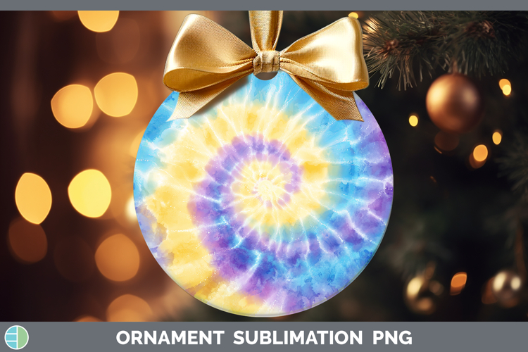 Easter Tie Dye Ornament Sublimation Design