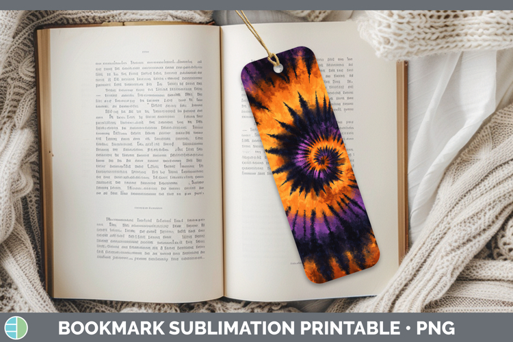 Halloween Tie Dye Bookmark Sublimation Design