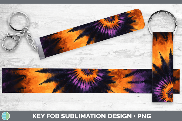Halloween Tie Dye Key Fob Sublimation Design