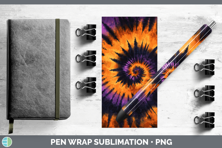 Halloween Tie Dye Pen Wrap Sublimation Design