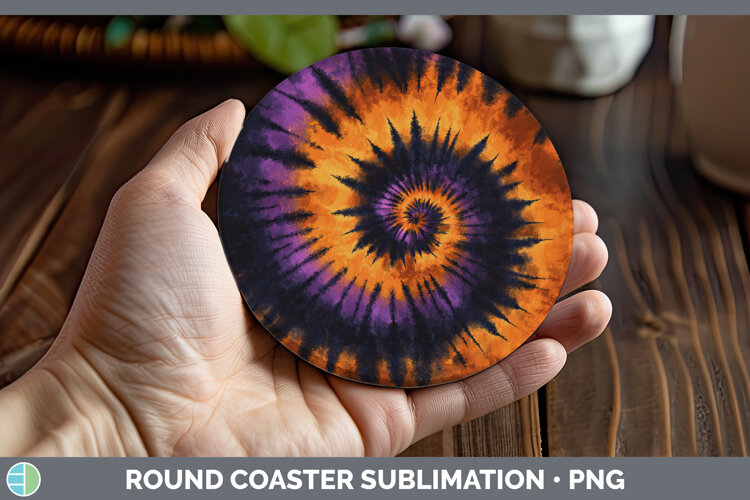 GorgeousTie Dye Round Coaster design.