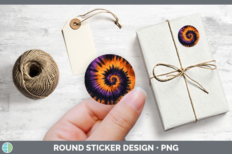 Halloween Tie Dye Stickers Design