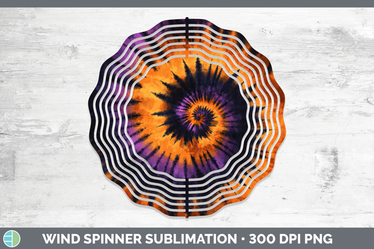Halloween Tie Dye Wind Spinner Sublimation Design