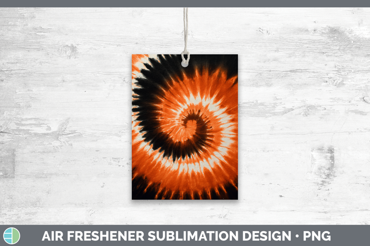 Orange Tie Dye Air Freshener Sublimation Design